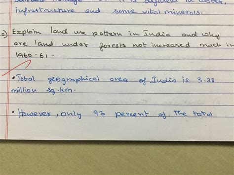 explain land use pattern in India why has the land under forest not ...