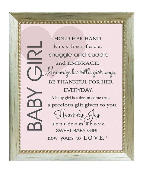 The Grandparent Gift Co. 'Baby Girl' Poem Framed Print | Baby girl ...