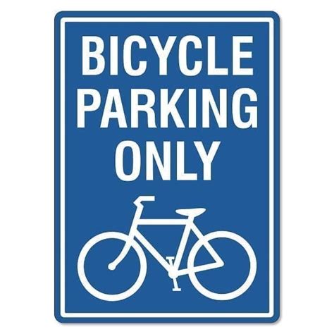 Bicycle Parking Only Sign - Blue - The Signmaker