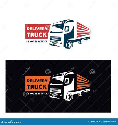 Delivery Truck Logo Design Template Vector Illustration | CartoonDealer ...