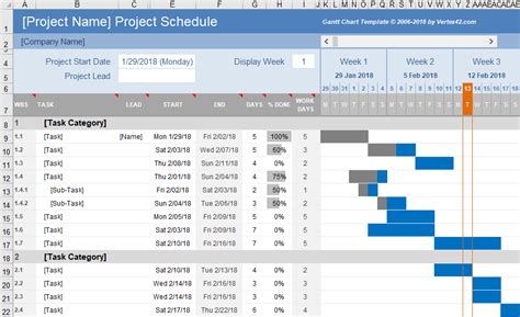 Download Excel Gantt Template Xls Gantt Chart Excel Template - Riset