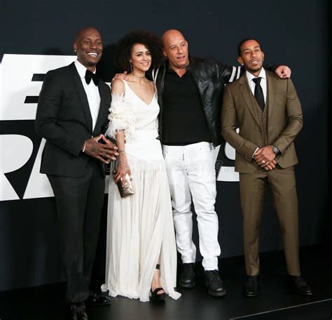 Tyrese Gibson, Nathalie Emmanuel, Vin Diesel, Christopher `Ludacris ...