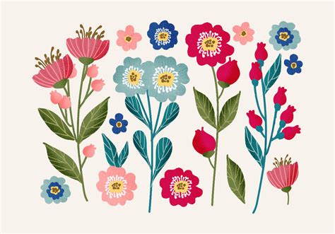 Vector Hand Drawn Floral Set 358498 Vector Art at Vecteezy