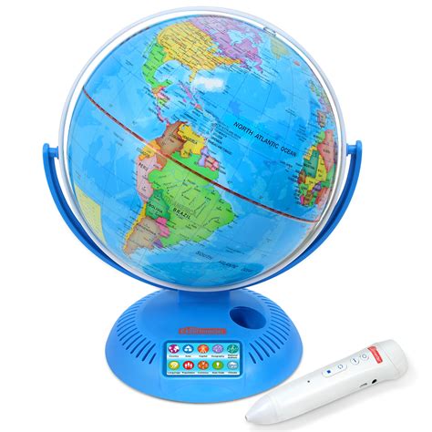 Interactive World Globe with Stand and Smart Pen | Engaging, Colorful ...