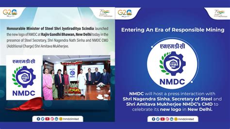 Union Minister Jyotiraditya Scindia Unveils the New Logo of NMDC ...