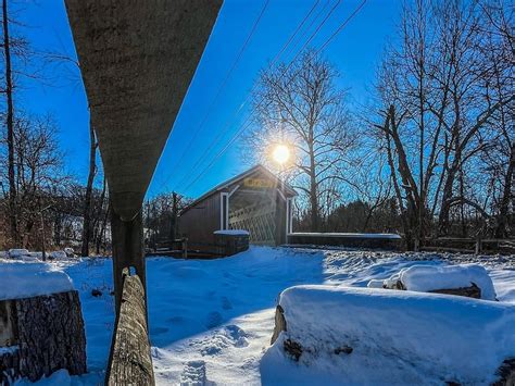 Ashland Covered Bridge in Winter. Photo by Kenny Collins – Blue Delaware