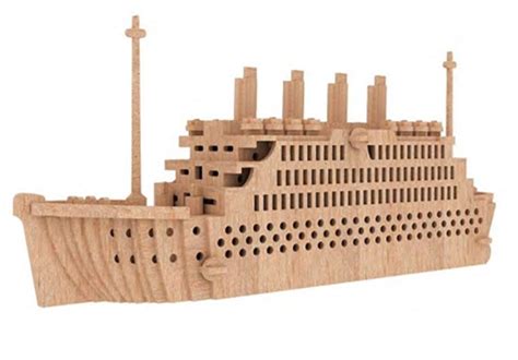 Titanic Ship 3D Puzzle Wooden 3D Model | Shop Today. Get it Tomorrow ...