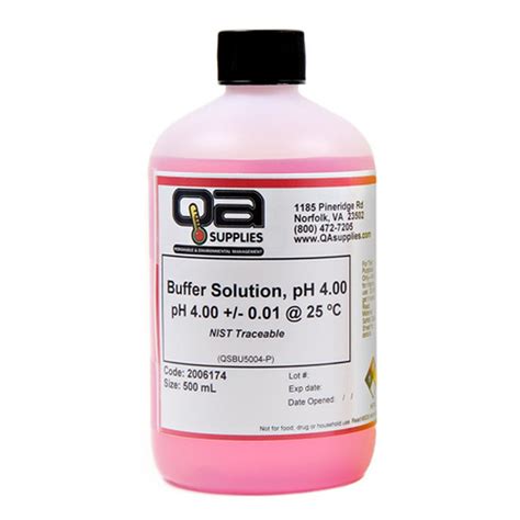 pH 4.00 Buffer Solution - QA Supplies