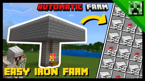 Easy 1.19 IRON FARM! - Minecraft Bedrock Edition Tutorial - YouTube