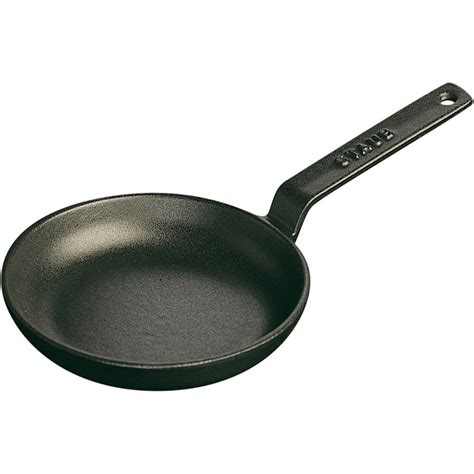 Staub Black Matte, 4-3/4" Mini Cast Iron Frying Pan, 1221223