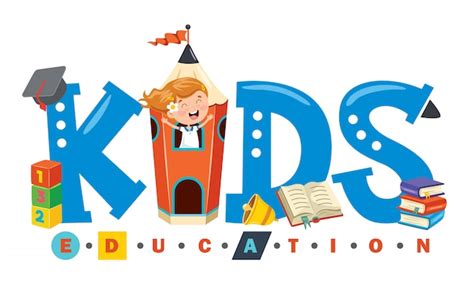 Premium Vector | Logo design for kids education