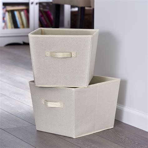 Household Essentials Medium Fabric Storage Bin with Handles, Set of 2 ...