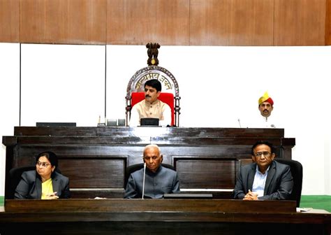 Gandhinagar: Speaker Shankar Chaudhary gestures during the winter session