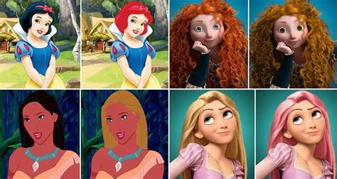 Disney Princesses Get An Interesting Hair And Eye Color Makeover