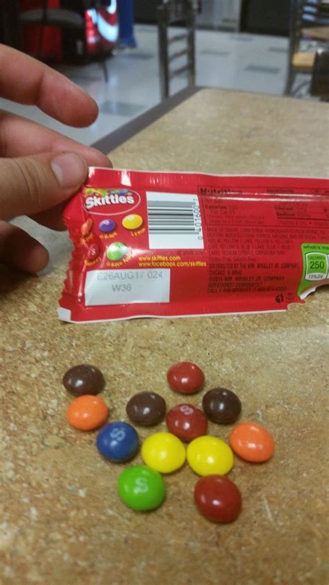 Found a blue Skittle in this regular Skittles bag : mildlyinteresting