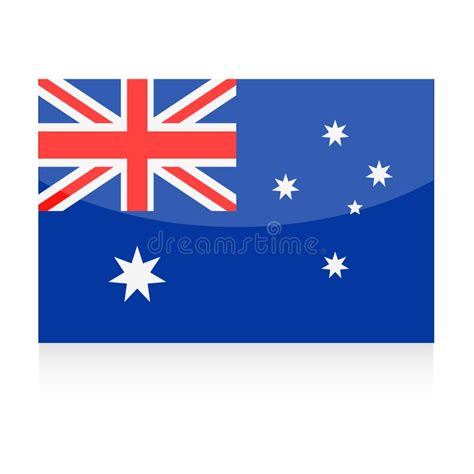 Australia Flag Vector Icon stock illustration. Illustration of freedom ...