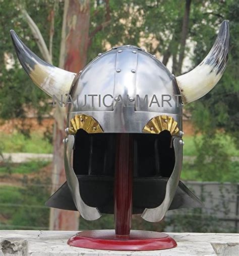 Warrior Medieval Helmet With Horns Armor Helmet - campestre.al.gov.br