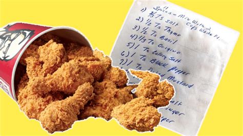 The secret is out: KFC's iconic 11 herbs and spices Recipe has been ...