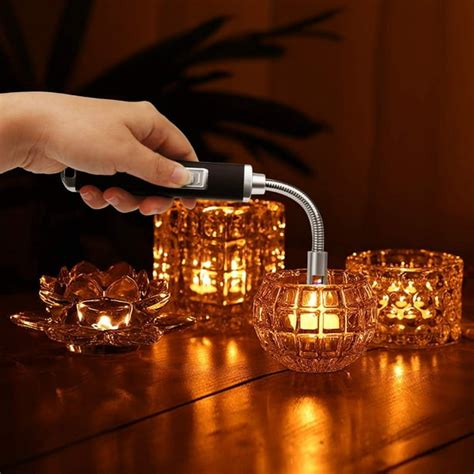 Reactionnx Electric Candle Lighter USB Rechargeable Long Flameless ...