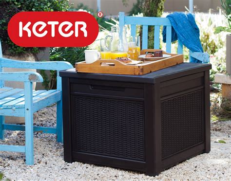 Amazon.com : Keter Novel Plastic Deck Storage Container Box Outdoor ...