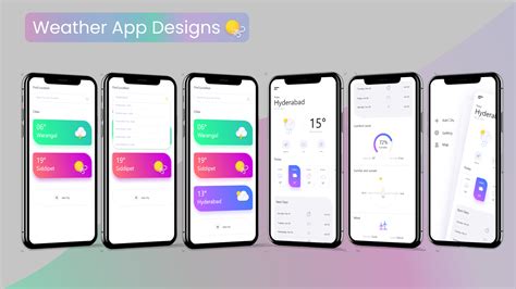 Weather App Report Mockup Designs on Behance