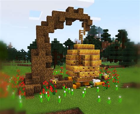 Simple beehive design : r/Minecraft