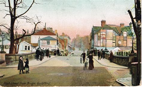 1905 Guildford town bridge | Guildford surrey, Guildford castle, Guildford