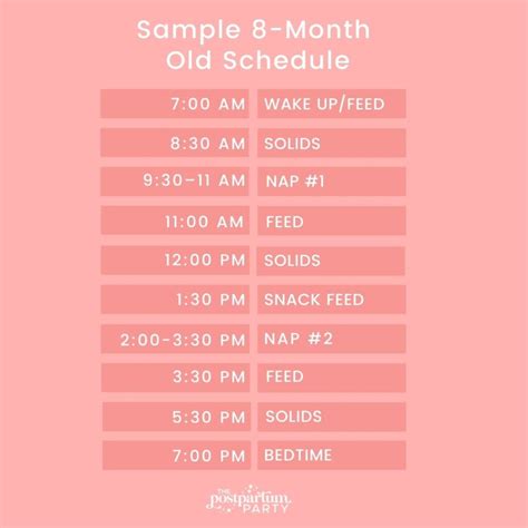 Sample 8-Month-Old Sleep Schedule (Naps, Feeds, + Solids)