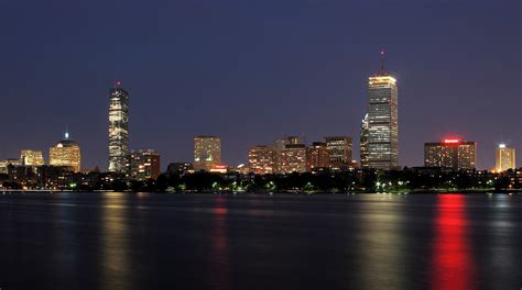 Lighted up City of Boston, Massachusetts, at Night image - Free stock ...