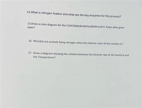 Solved 14. What is nitrogen fixation and what are the key | Chegg.com