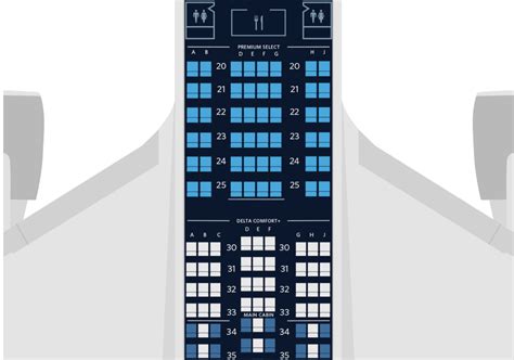 Delta Air Lines Reveals Airbus A350 Seat Map With Comfort+ - Simple Flying