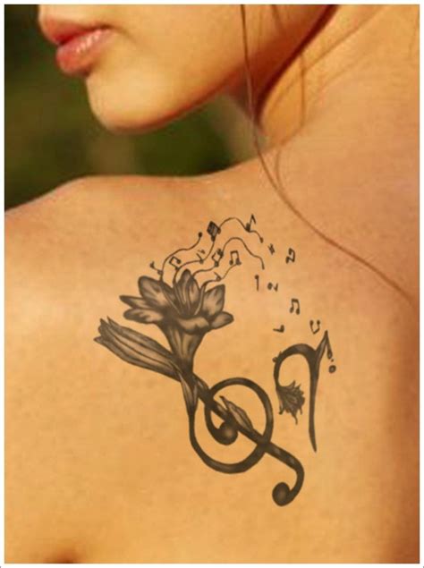 60 Music Tattoo Designs and Ideas for Girls - Bored Art