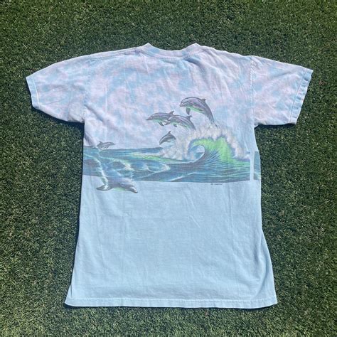 Vintage Dolphin nature t shirt 90’s/2000’s Small... - Depop