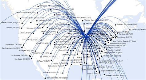 United Airlines Destinations Map