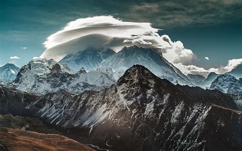 HD wallpaper: nature, mountains, snow, winter, Mount Everest, beauty in ...