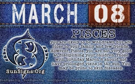 Pisces March 8 - Birthday Horoscope Personality Characteristics ...