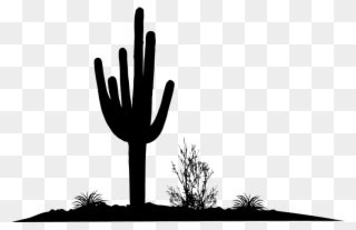 Download Desert Cactus Silhouette Clipart (#1629908) - PinClipart