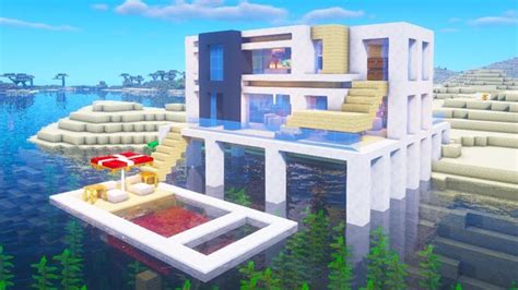 Minecraft Tutorial: How To Make A Modern Beach House "2020 Tutorial"