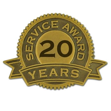 PinMart's 20 Years of Service Award Lapel Pin - Walmart.com