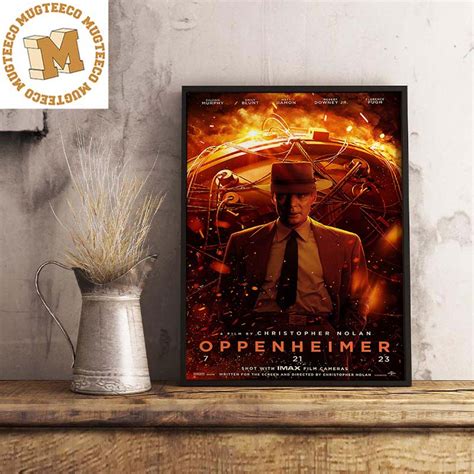 Oppenheimer By Christopher Nolan Film Decorations Poster Canvas - Mugteeco