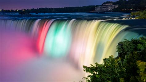 Niagara Falls At Night UHD 8K Wallpaper | Pixelz