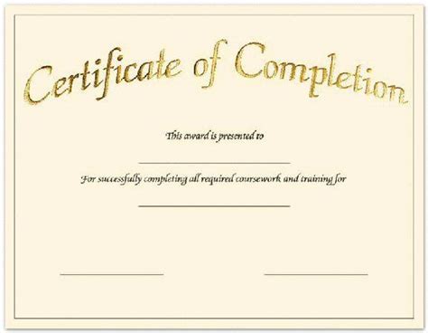 Certificate Of Completion Template Free Printable (2) - TEMPLATES ...