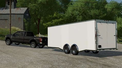 2022 24ft Enclosed Trailer v1.0.0.0 - FS25 / FS22 Mod