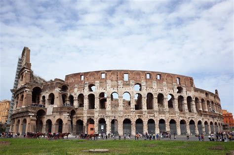 Frontal view of the Colosseum in Rome, Italy image - Free stock photo ...