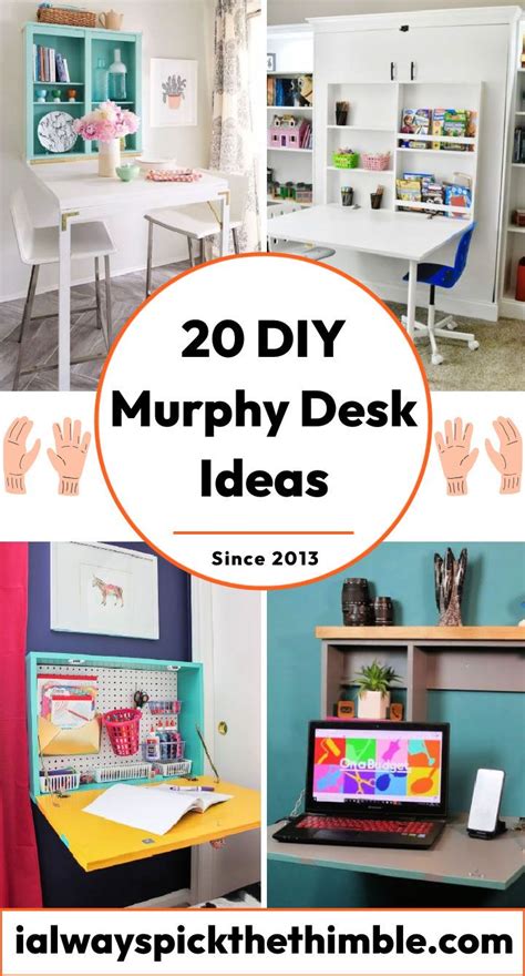 20 Free DIY Murphy Desk Plans: DIY Fold Down Table