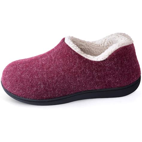 ULTRAIDEAS - Women's Cozy Memory Foam Closed Back Slippers with Warm ...