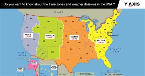 Know about the time zones and weather divisions in the USA