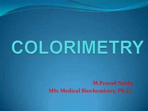 Colorimetry | PPT