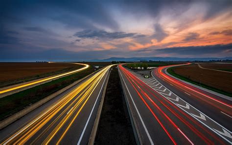 clouds, Sky, Highway, Traffic, Road, Landscape, Long exposure ...