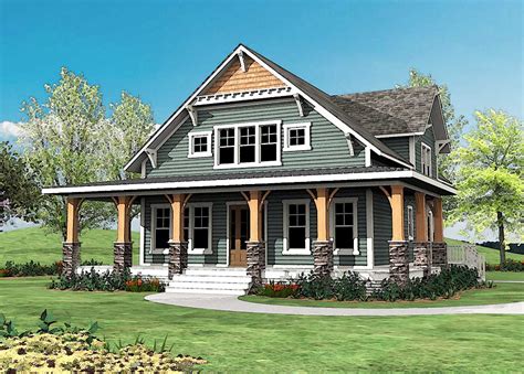 Craftsman with Wrap-Around Porch - 500015VV | Architectural Designs ...